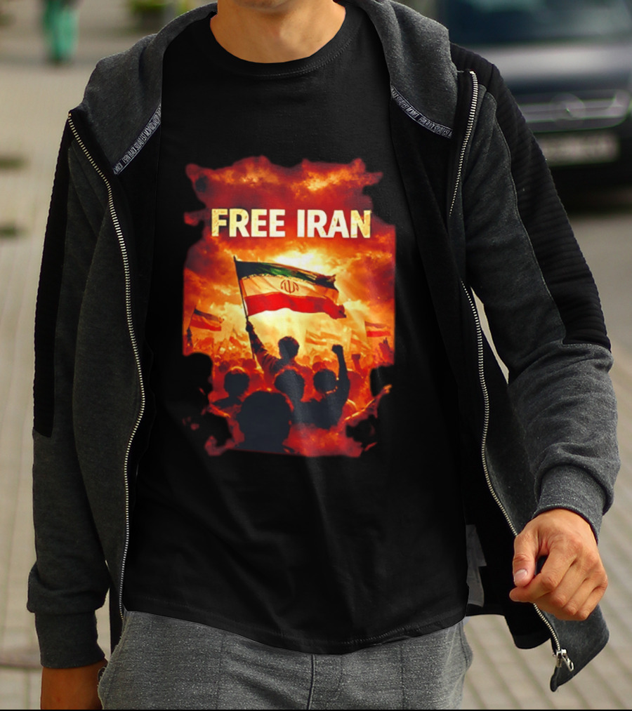 Free Iran Flag Protest Human Rights Solidarity T-Shirt