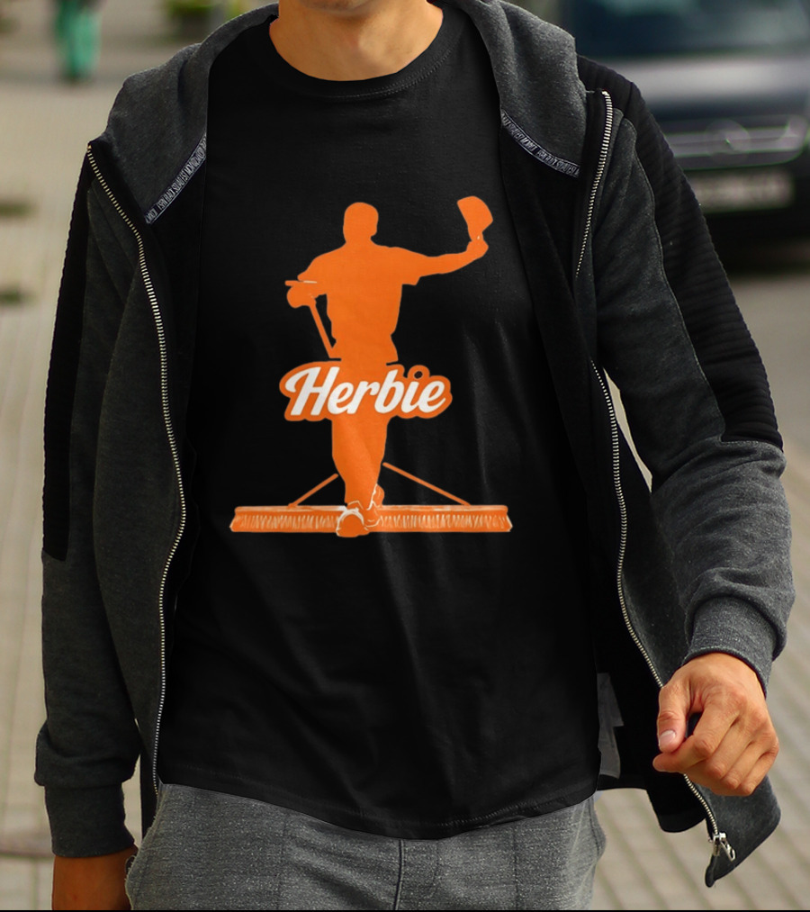 Herbie Houston Astros Iconic Broom Celebration T-Shirt