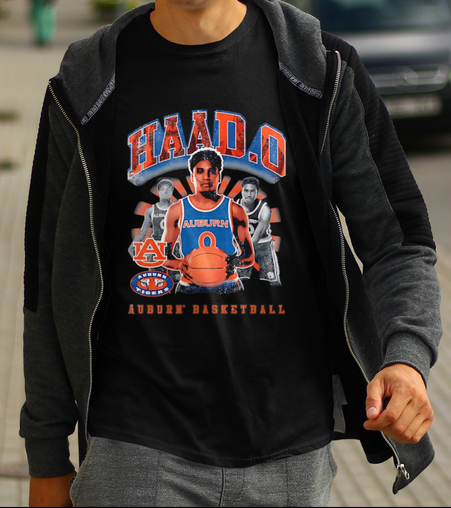 HAAD.O Auburn Basketball Tigers Player Number 0 Collage T-Shirt