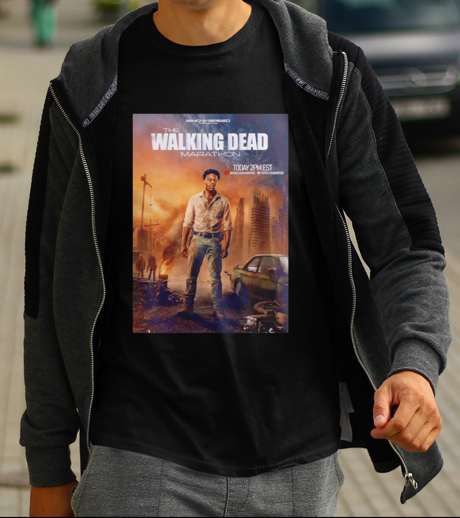 IShowSpeed The Walking Dead Marathon Today 2PM EST YouTube Twitch T-Shirt