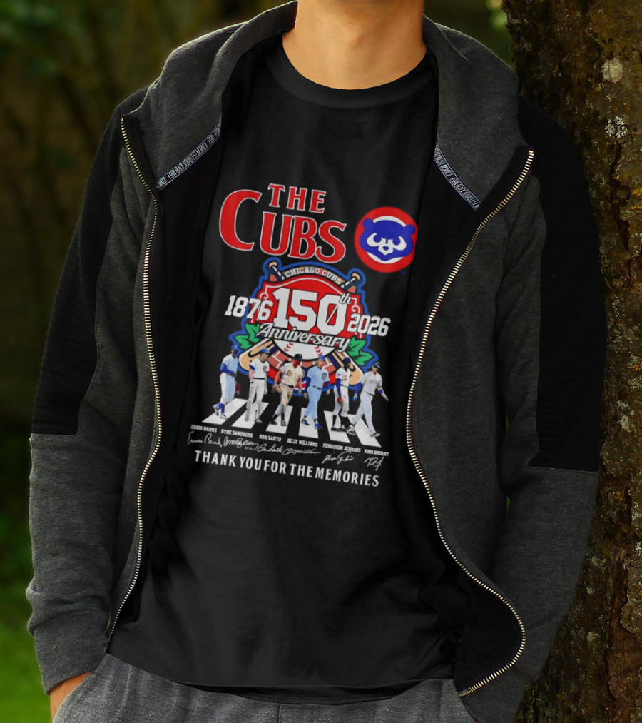 Chicago Cubs 150th Anniversary Abbey Road Thank You For The Memories 1876 2026 Signature Edition T-Shirt