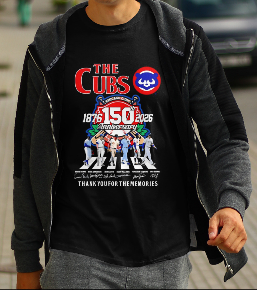 Chicago Cubs 150th Anniversary Abbey Road Thank You For The Memories 1876 2026 Signature Edition T-Shirt