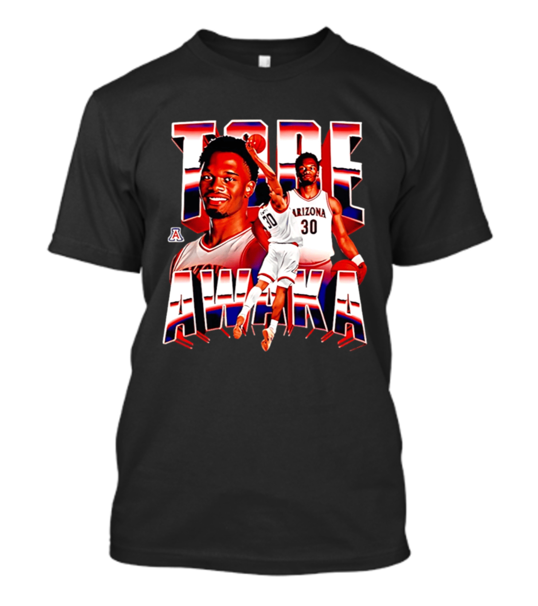 Tobe Awaka Arizona Wildcats Basketball 30 NCAA Player Collage T-Shirt