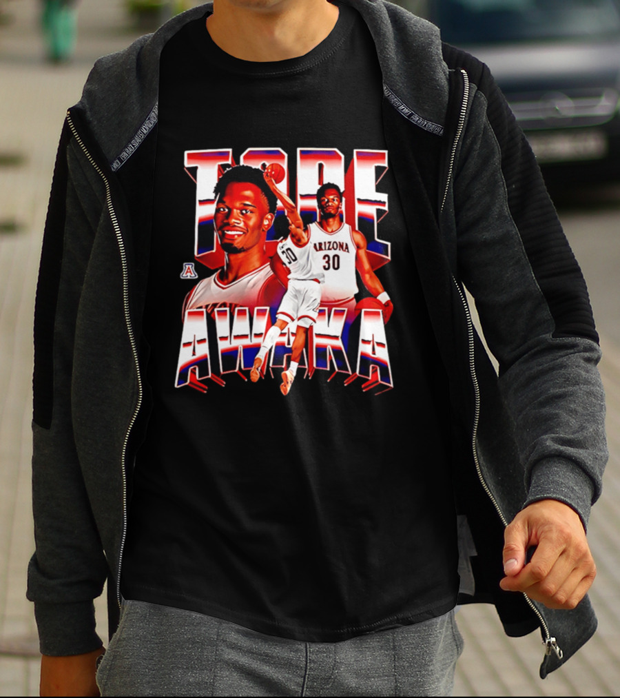 Tobe Awaka Arizona Wildcats Basketball 30 NCAA Player Collage T-Shirt
