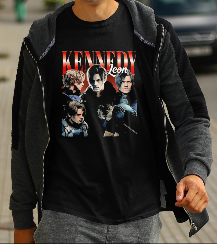 Leon Kennedy Collage Character Collection T-Shirt