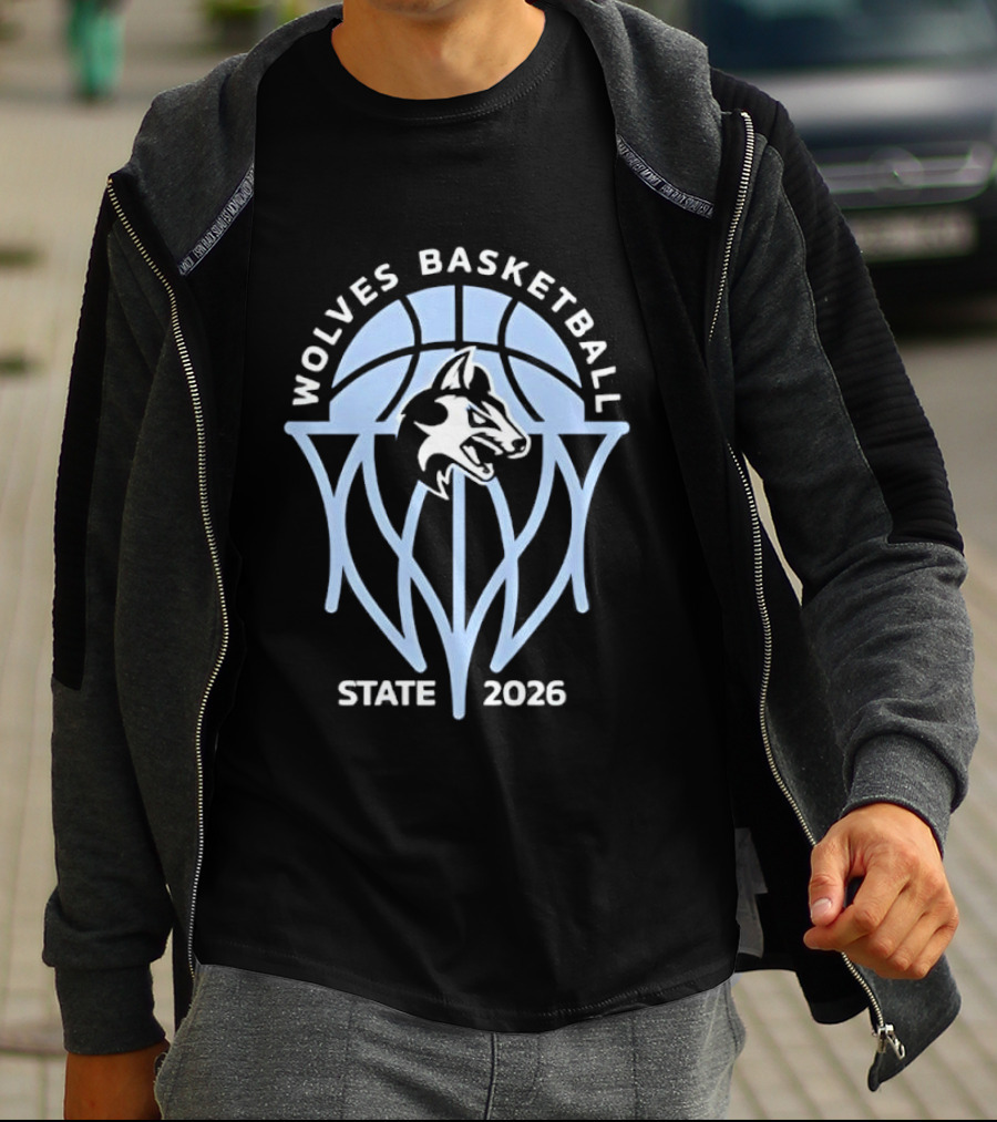 Wolves Basketball State 2026 Wolf T-Shirt