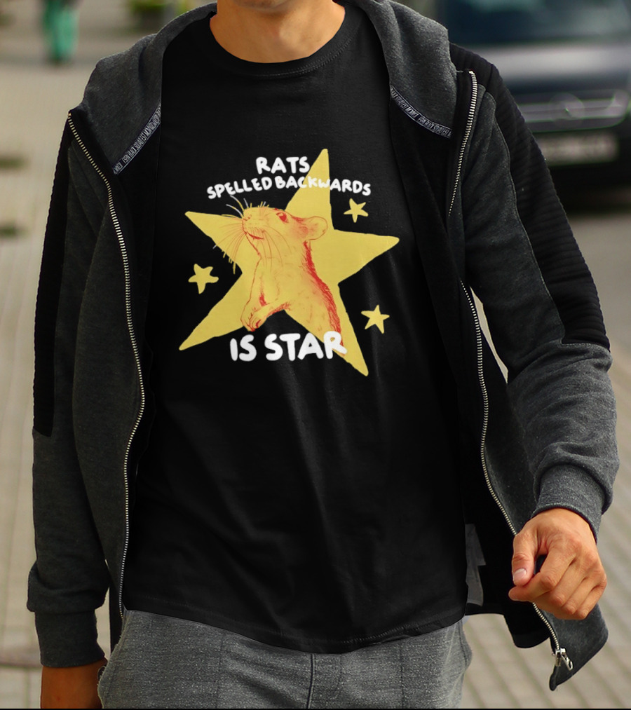 Rats Spelled Backwards Is Star Yellow Star Mouse T-Shirt