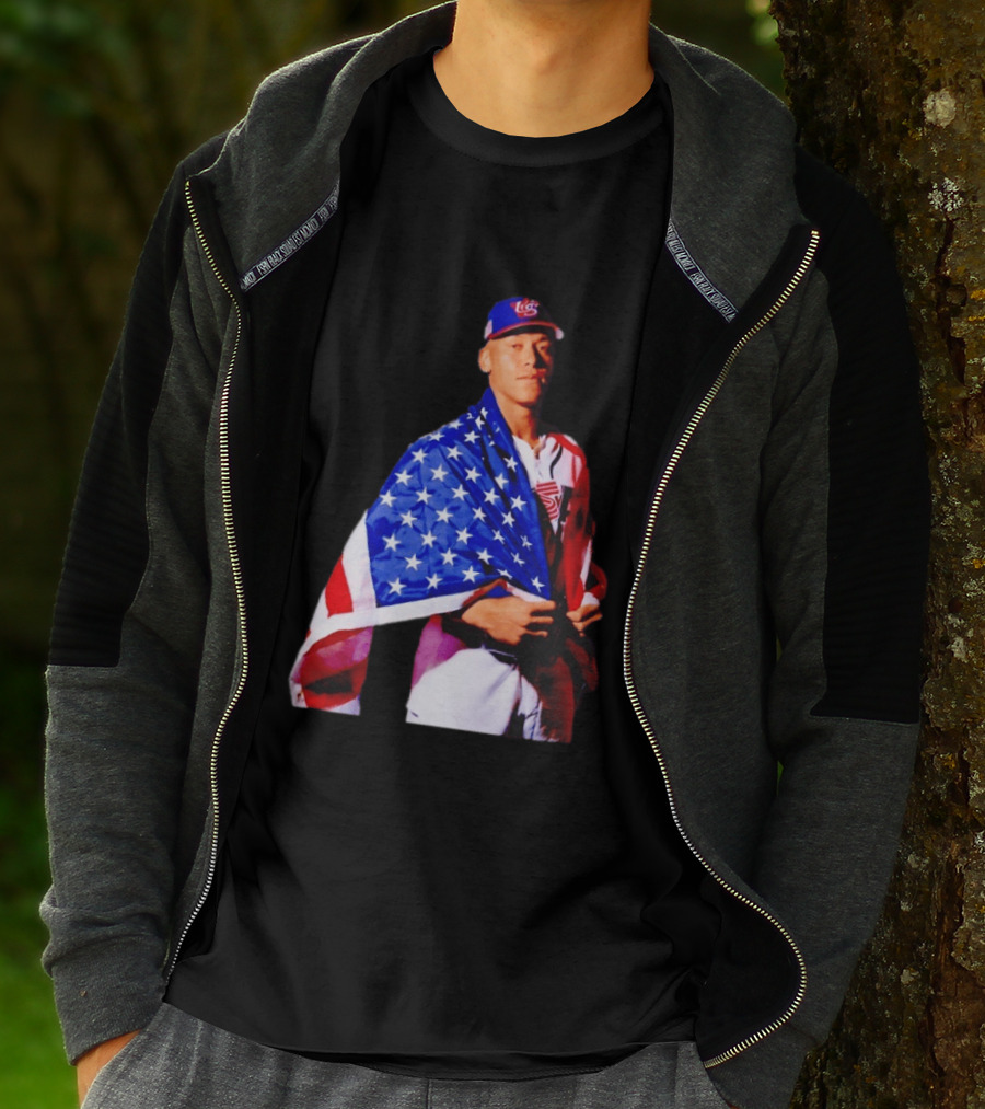 Aaron Judge Captain Team USA Baseball American Flag T-Shirt