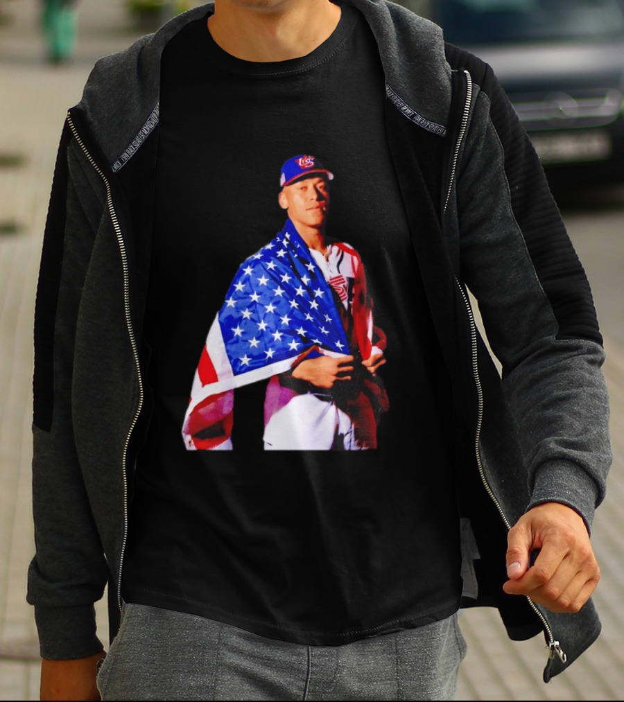 Aaron Judge Captain Team USA Baseball American Flag T-Shirt