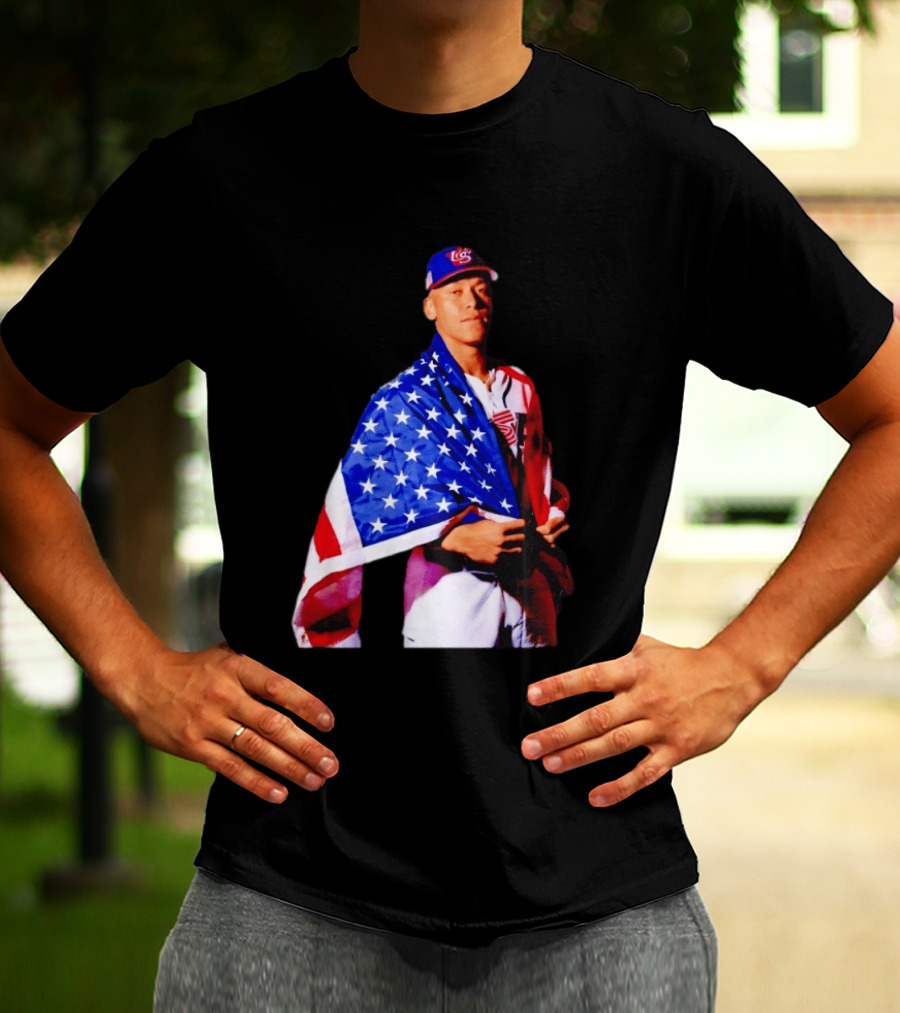Aaron Judge Captain Team USA Baseball American Flag T-Shirt