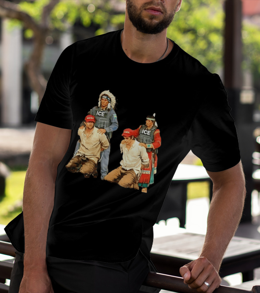 Anti ICE Native Police MAGA Mana T-Shirt