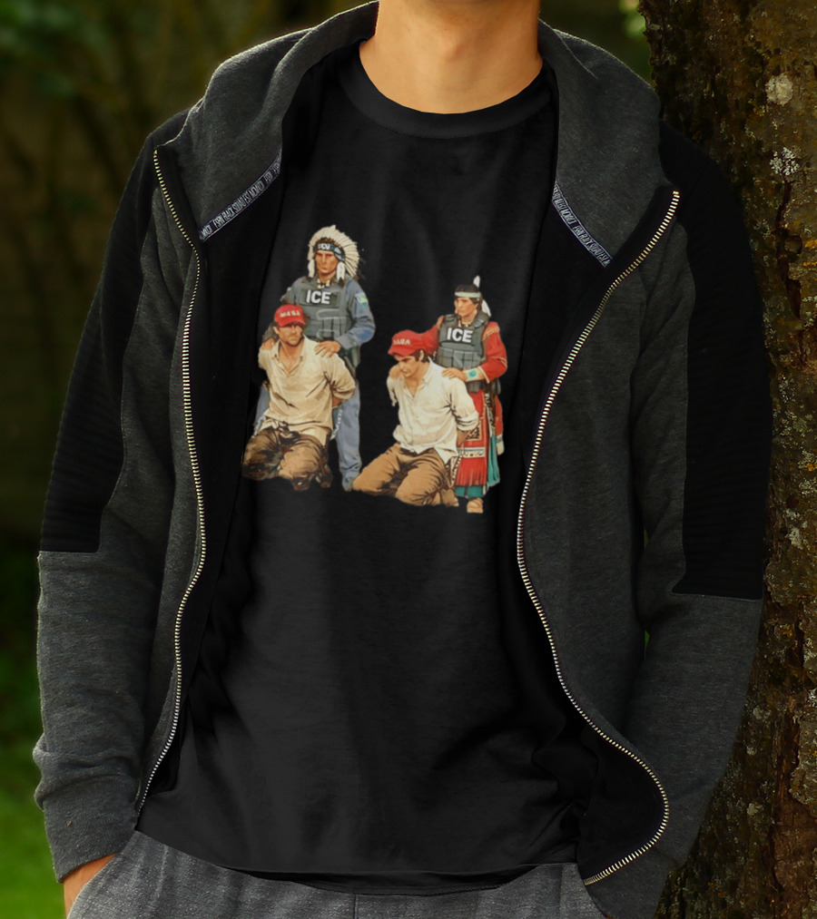 Anti ICE Native Police MAGA Mana T-Shirt