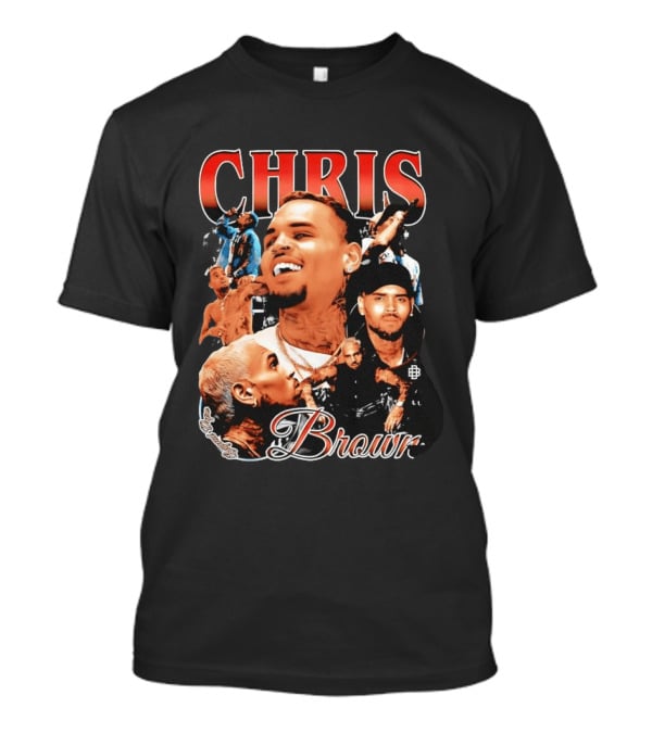 Chris Brown Iconic R&B Singer Collage T-Shirt