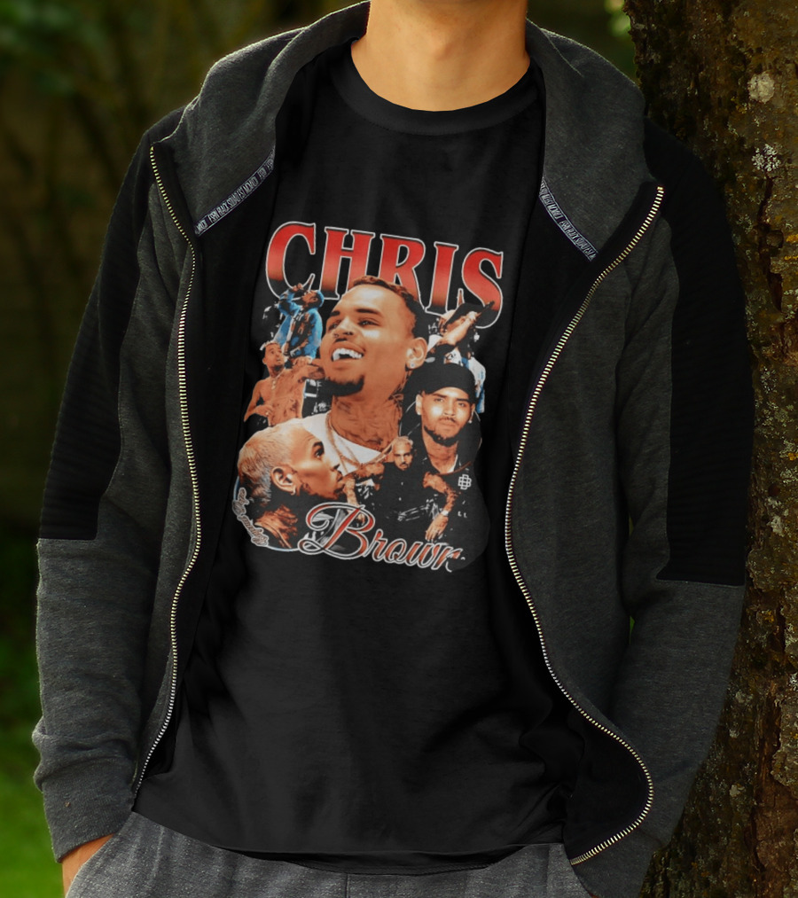 Chris Brown Iconic R&B Singer Collage T-Shirt