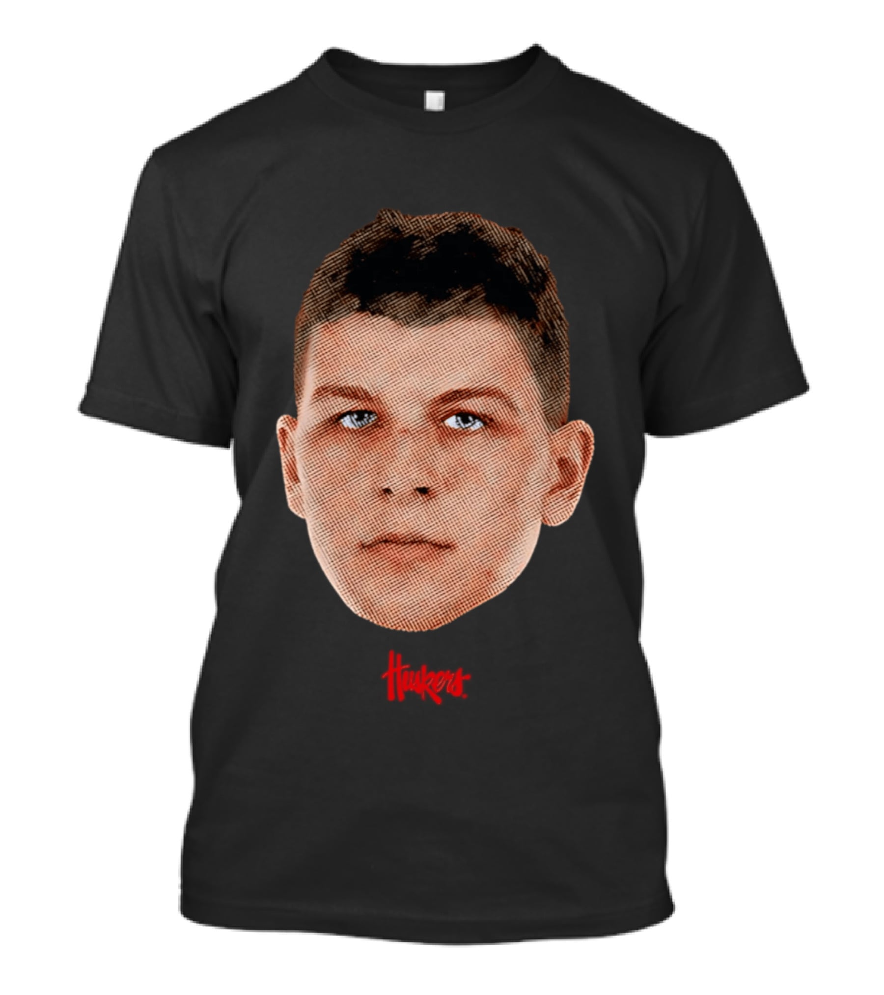 Cale Jacobsen Nebraska Cornhuskers Big Head Huskers Fan Gear T-Shirt