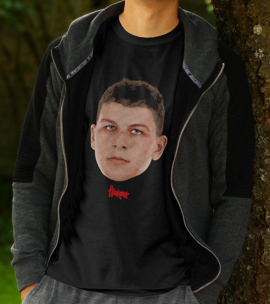 Cale Jacobsen Nebraska Cornhuskers Big Head Huskers Fan Gear T-Shirt