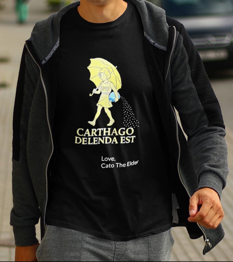 Carthago Delenda Est Love Cato The Elder Retro Salt Girl T-Shirt
