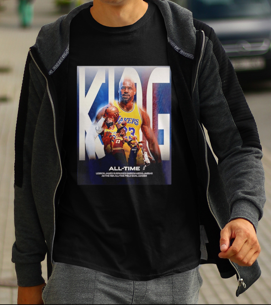 KING Lebron James Surpasses Kareem Abdul Jabbar As NBA All Time Field Goal Leader T-Shirt