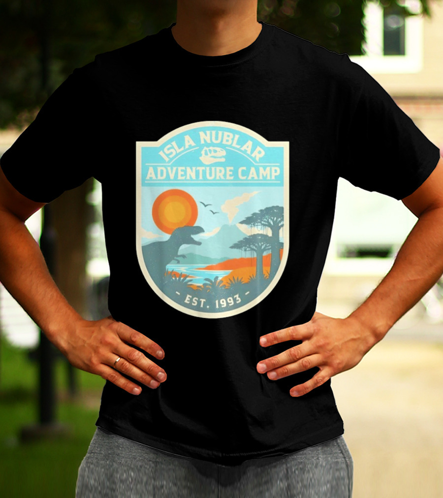 Isla Nublar Adventure Camp Dinosaur Island Est 1993 T-Shirt