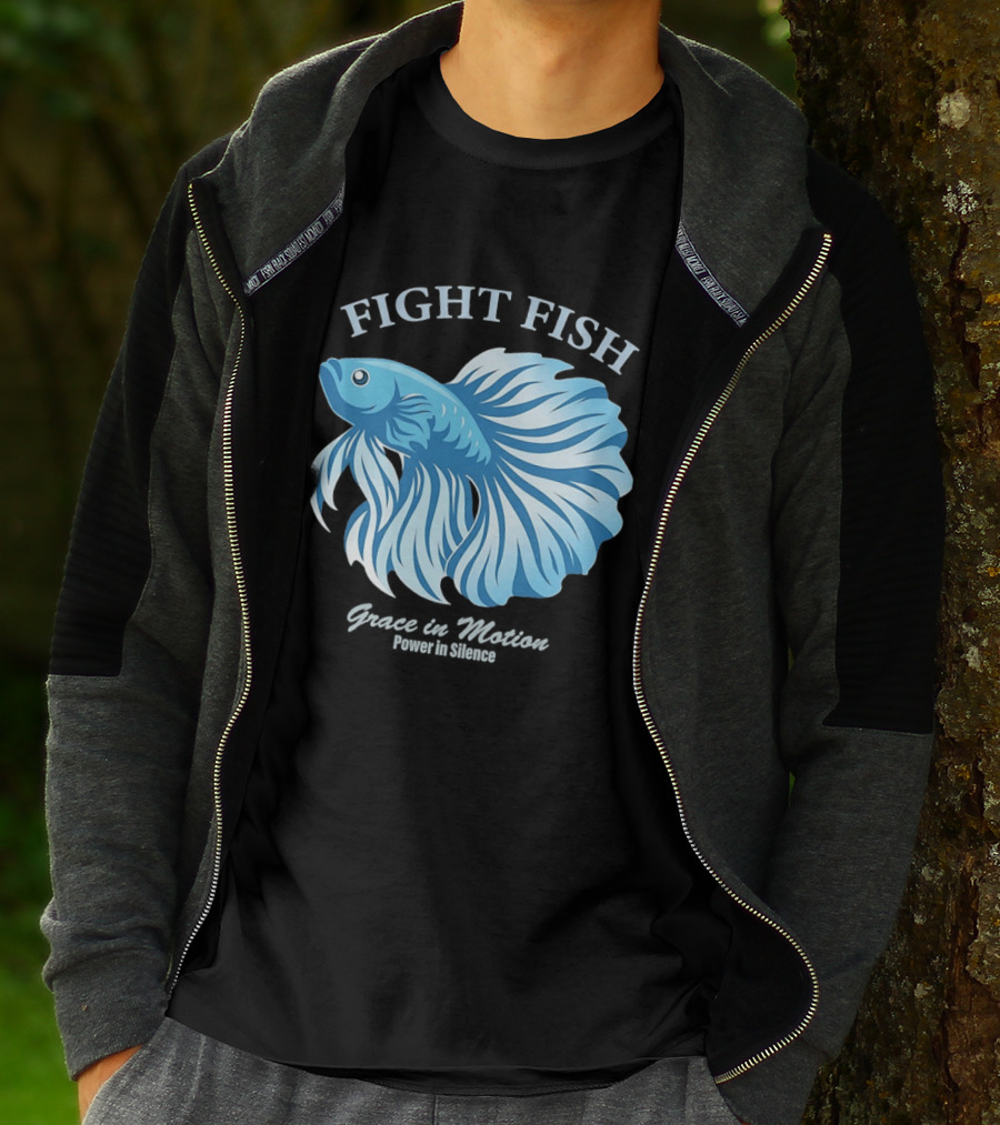 Fight Fish Grace In Motion Power In Silence Betta Splendens T-Shirt