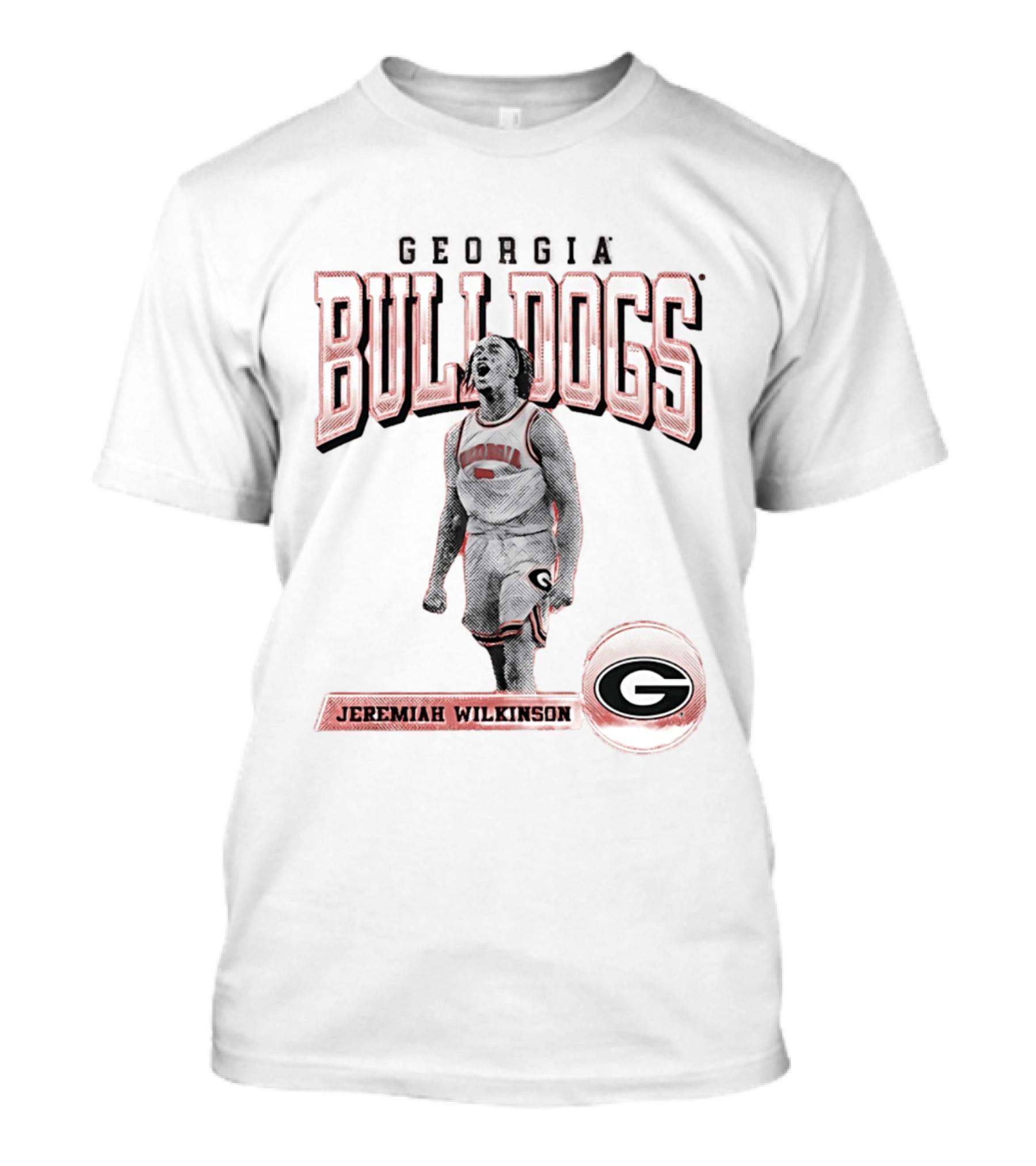 Georgia Bulldogs Jeremiah Wilkinson Player Collage T-Shirt