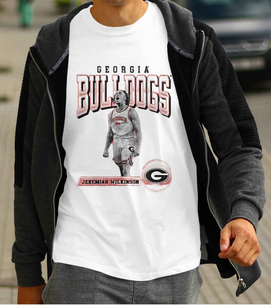 Georgia Bulldogs Jeremiah Wilkinson Player Collage T-Shirt