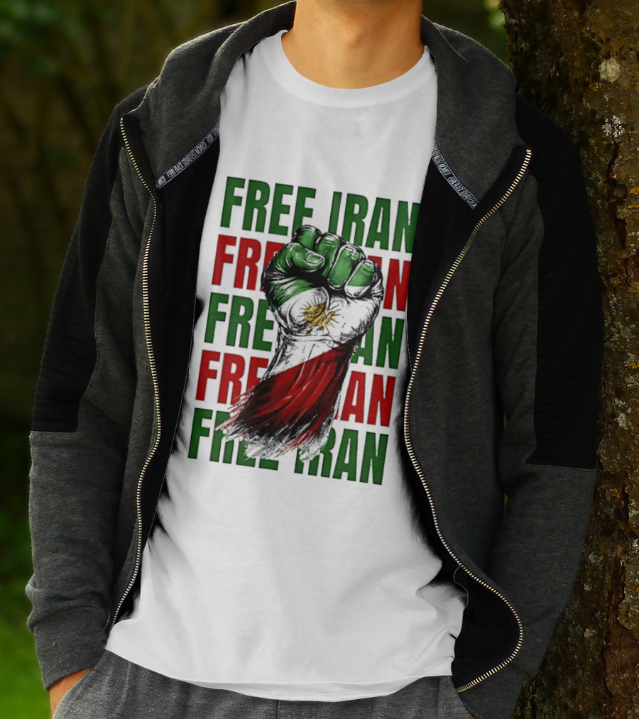 Free Iran Fist Of Justice Protest T-Shirt