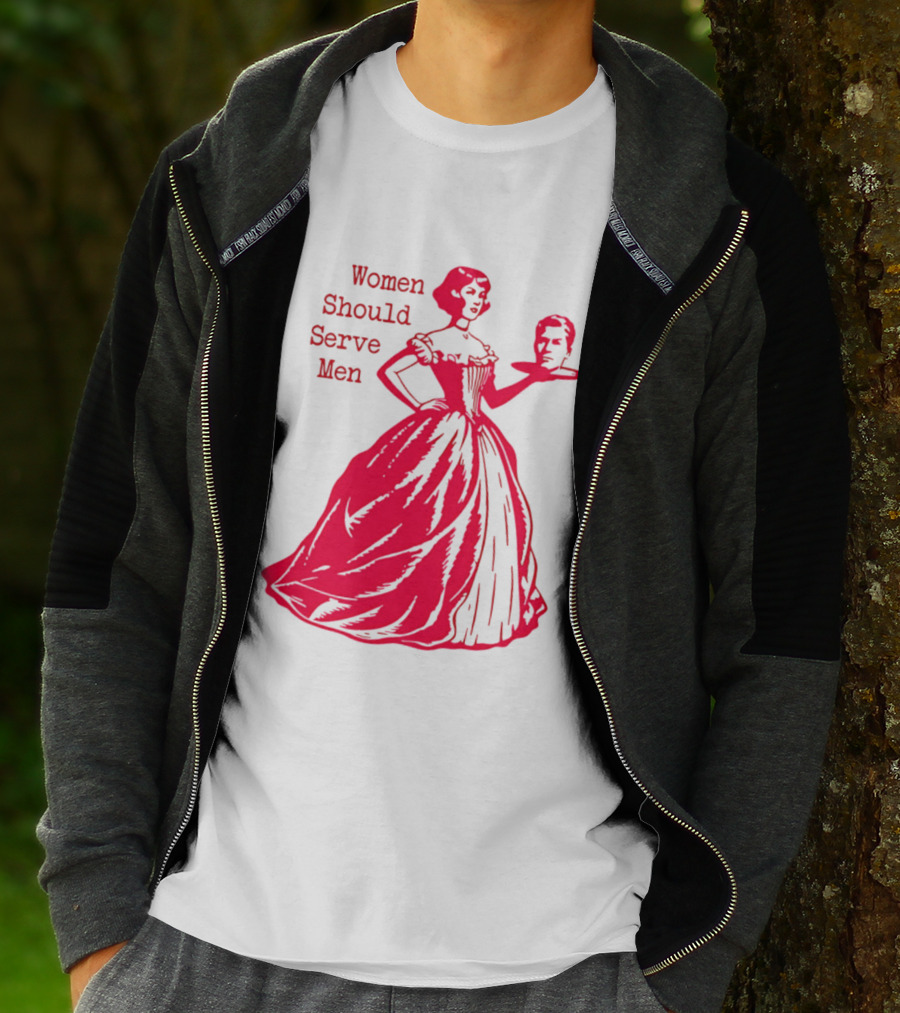 Women Should Serve Men Victorian Lady With Head On Platter T-Shirt