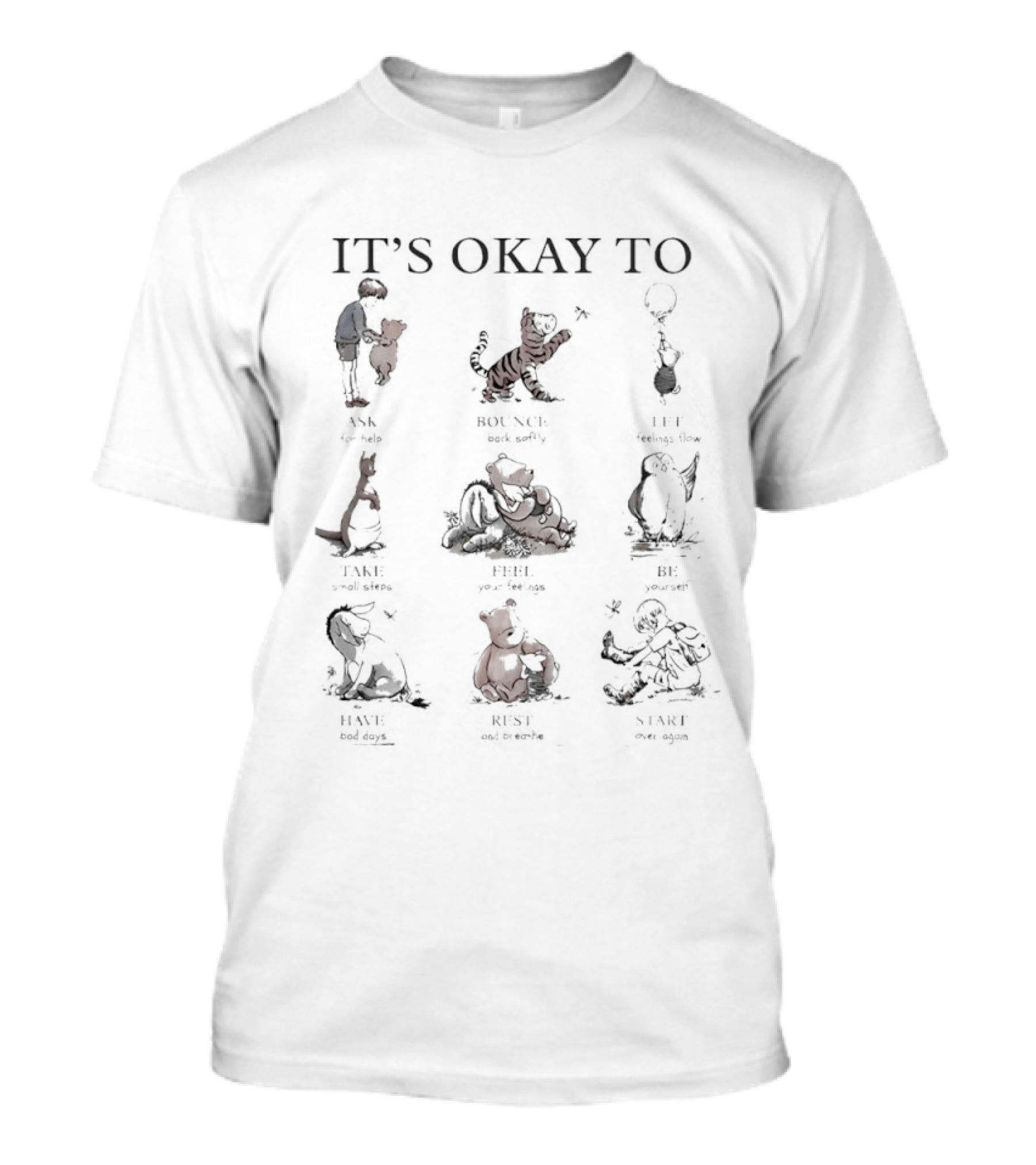 It's Okay To Be Sad Silly Mad Broken Okay Different T-Shirt