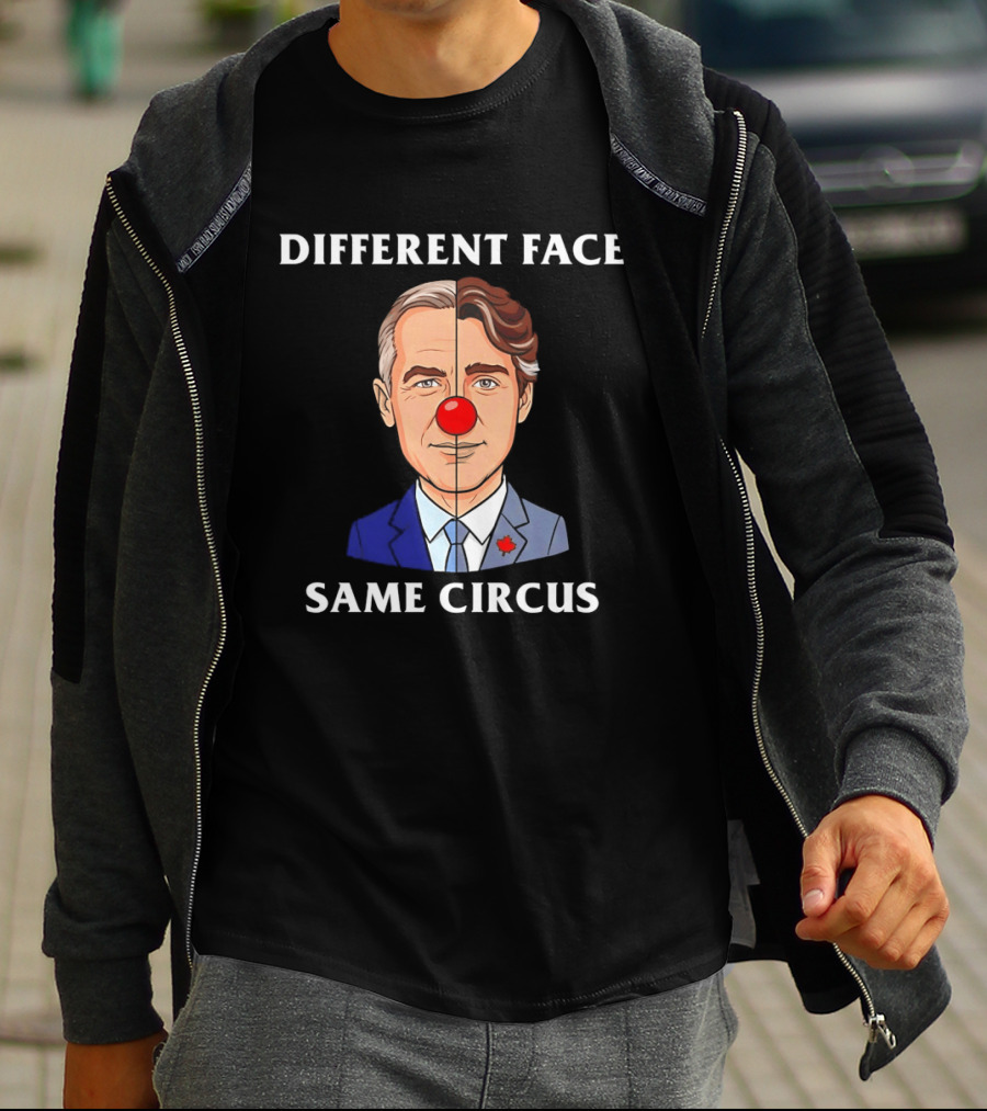 Different Face Same Circus Justin Trudeau Clown T-Shirt