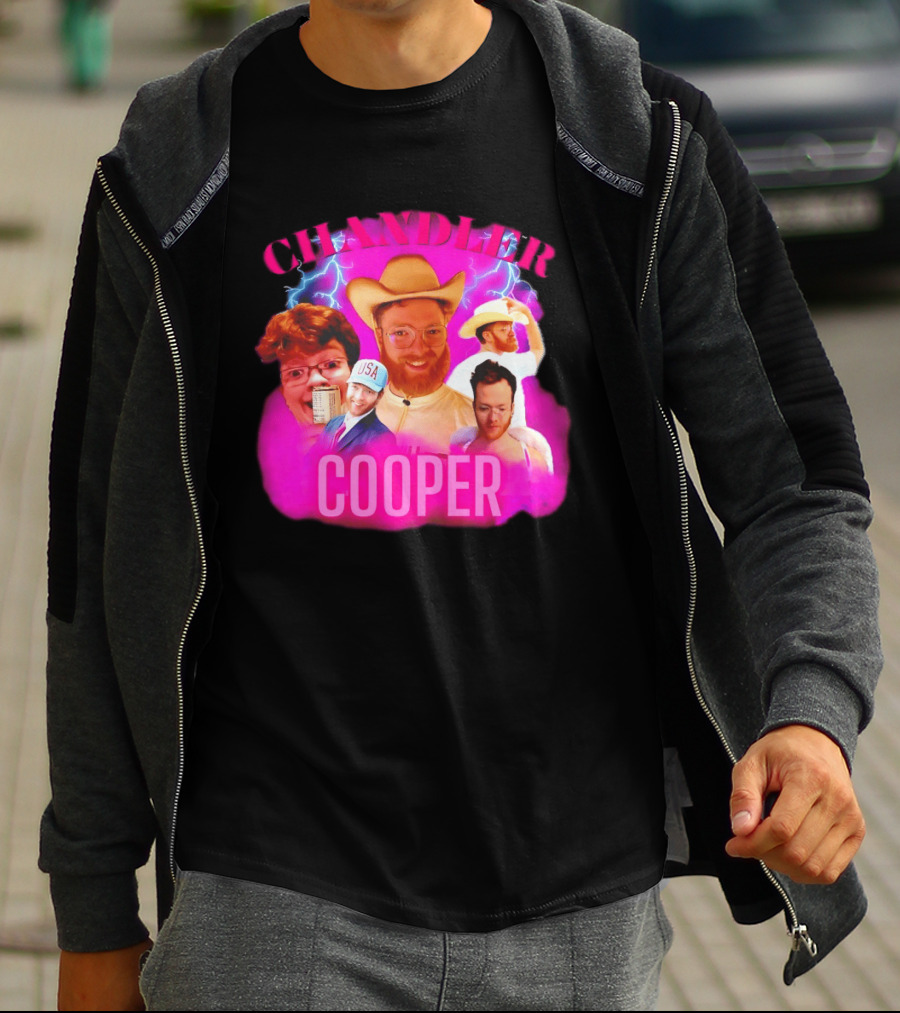 Chandler Cooper USA Lightning Cowboy Collage T-Shirt