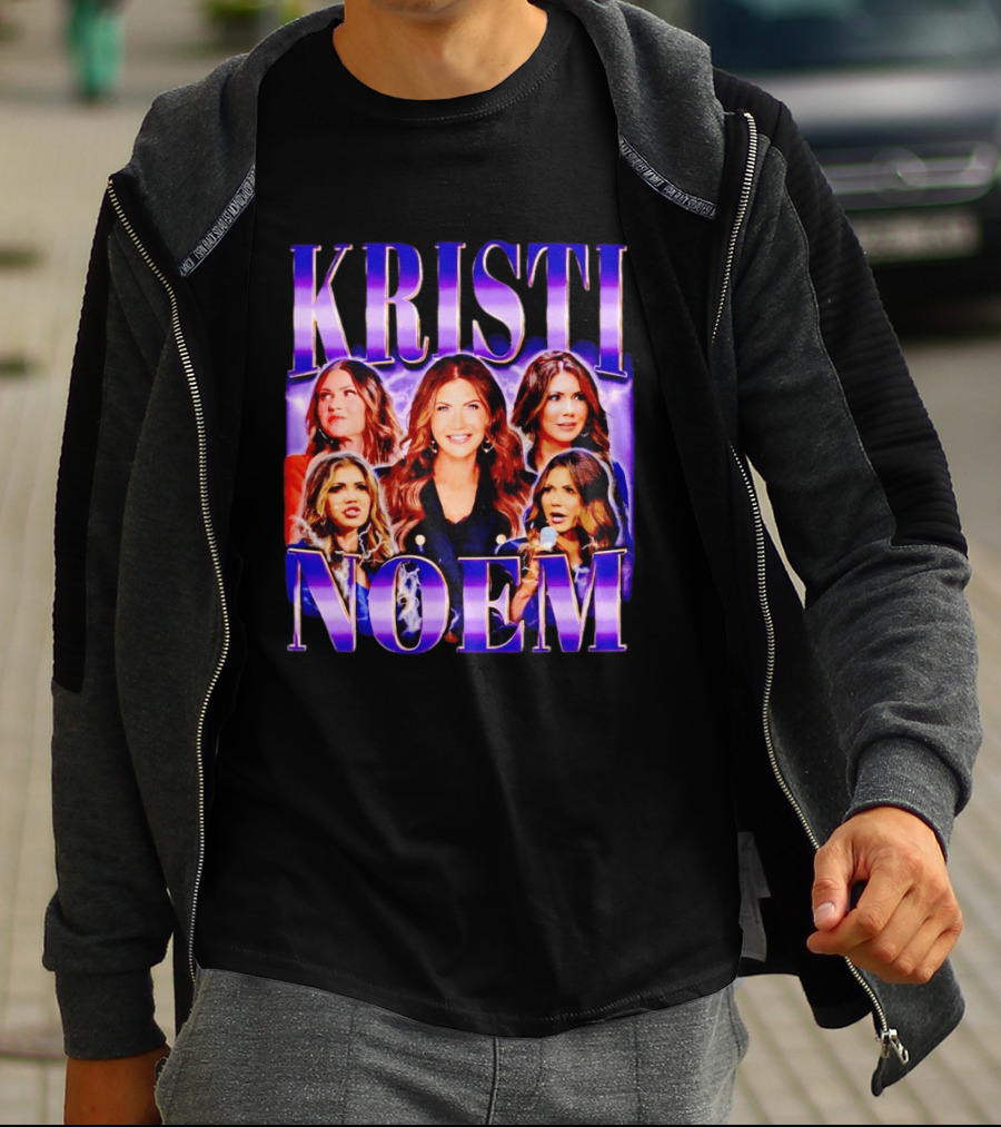 Kristi Noem Collage Purple Aesthetic T-Shirt