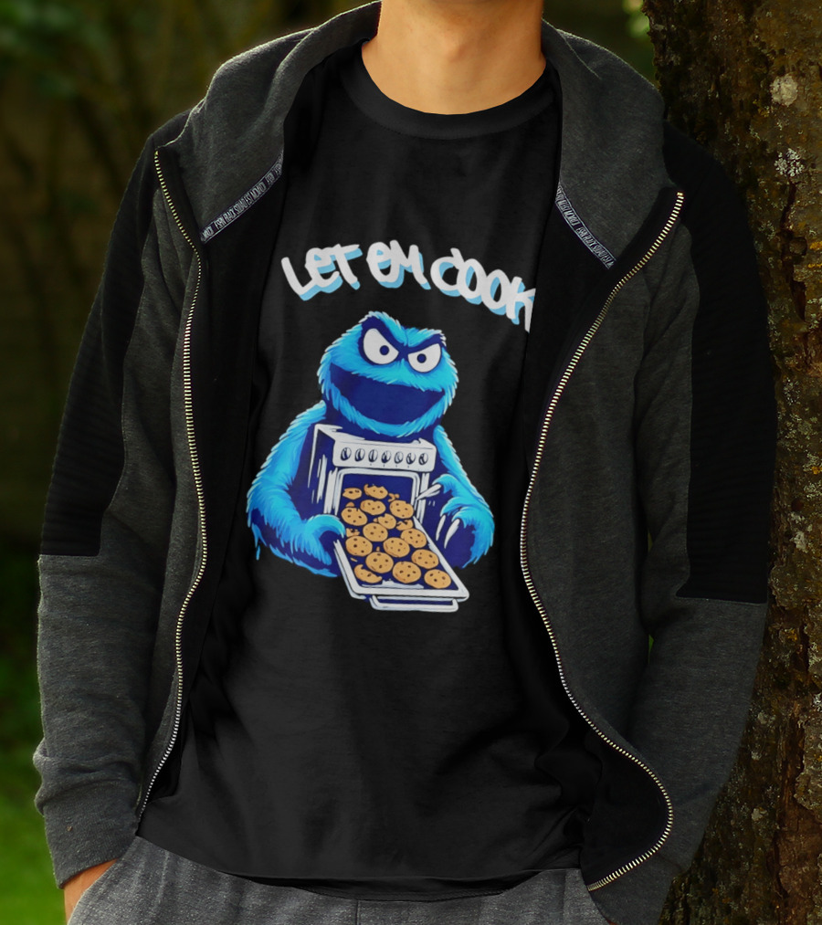 Cookie Monster Let Em Cook Oven Cookies T-Shirt