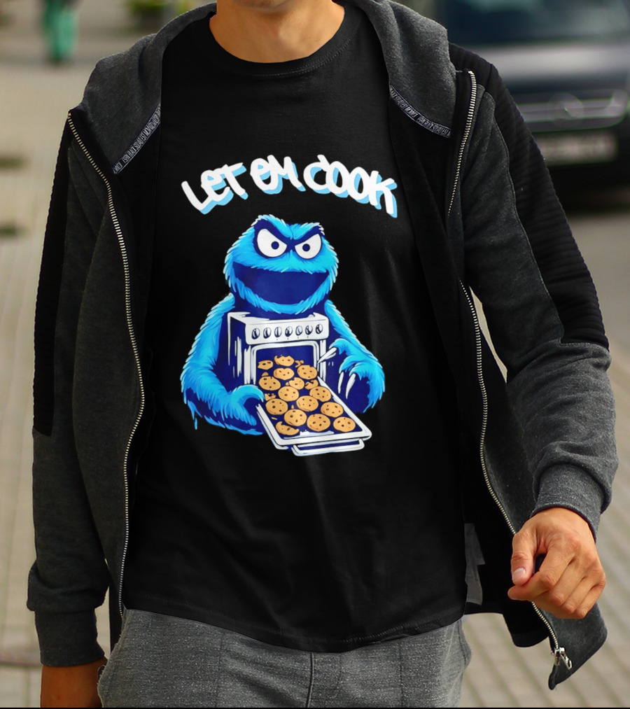 Cookie Monster Let Em Cook Oven Cookies T-Shirt