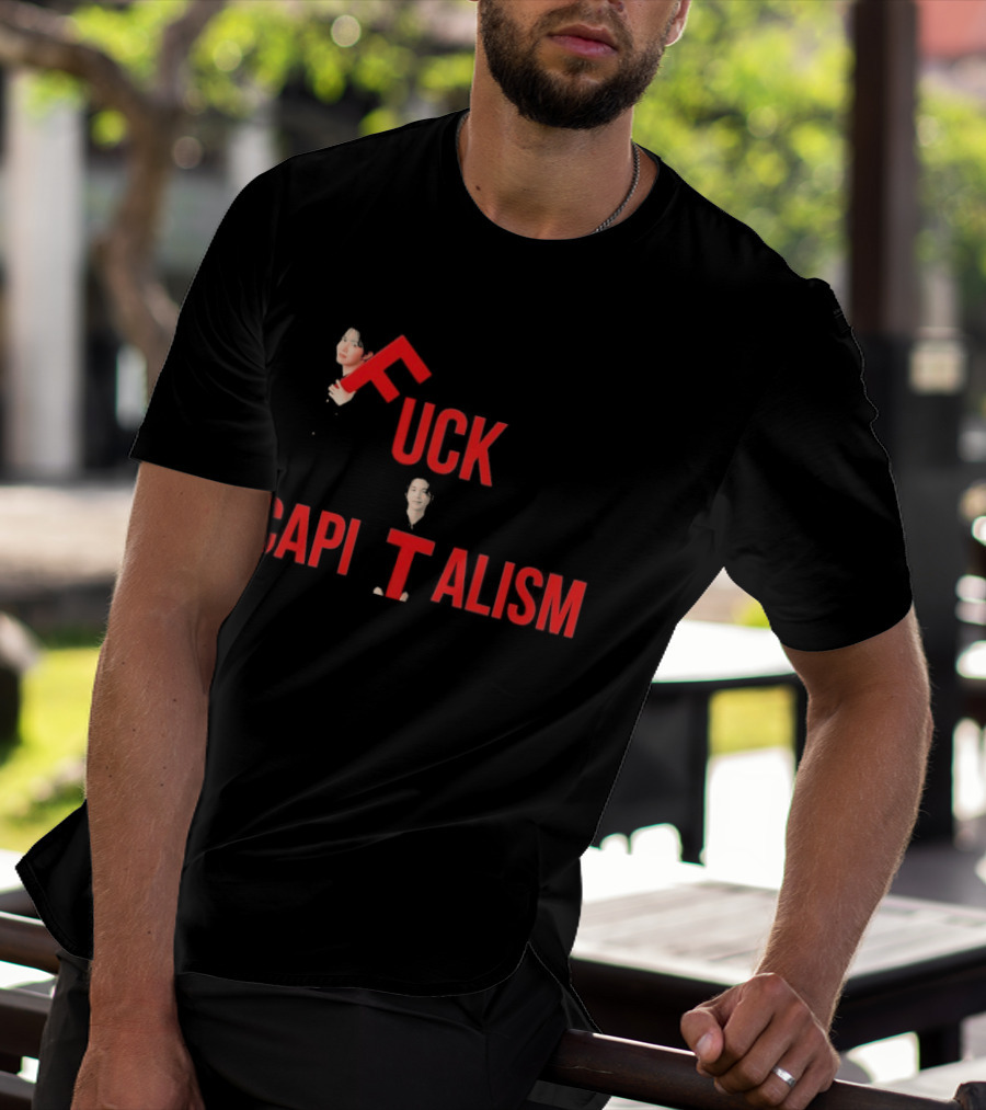 Suga BTS FCK Capitalism Red T-Shirt