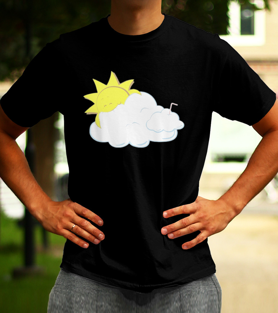 Sun Eating A Cloud Cartoon T-Shirt