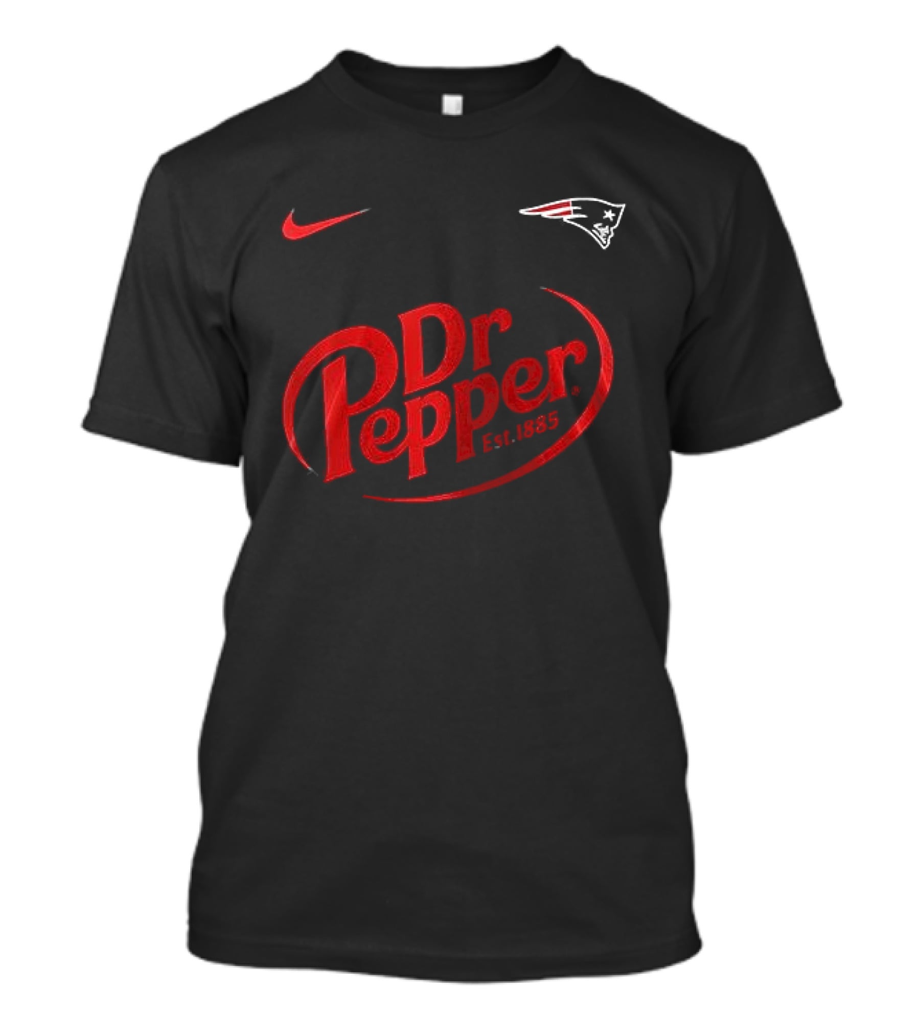 New England Patriots Dr Pepper Nike Collaboration Est. 1885 T-Shirt
