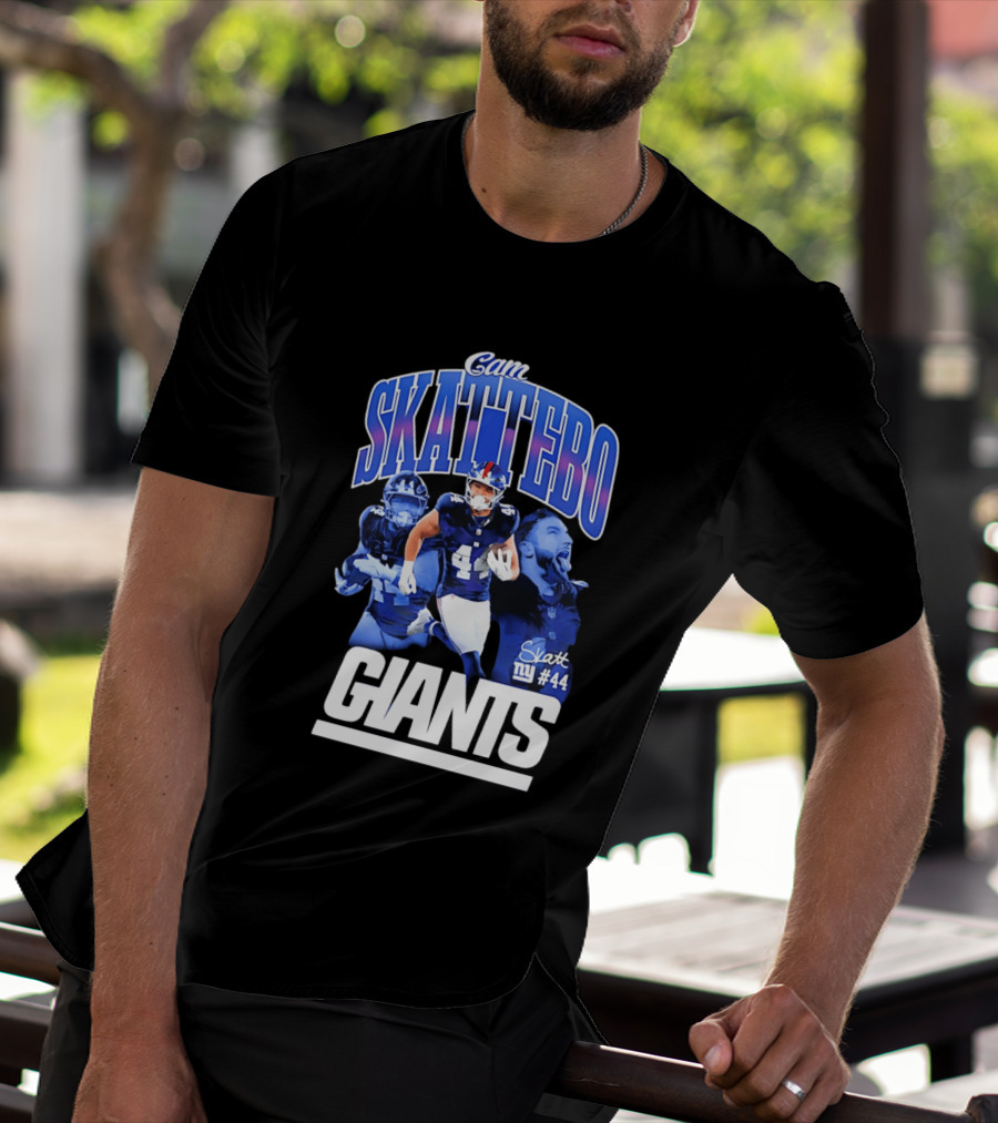 Cam Skattebo Giants #44 Triple Pic T-Shirt