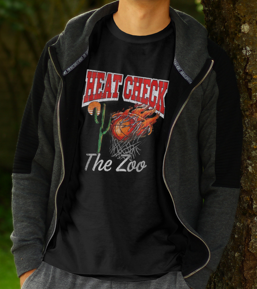 Heat Check The Zoo Flaming Basketball Cactus T-Shirt