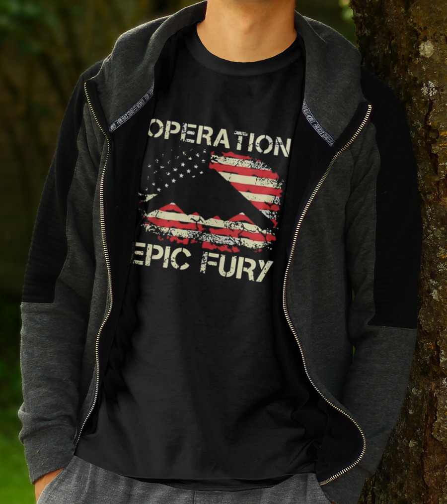 Operation Epic Fury US Israel Attack Iran Flag T-Shirt