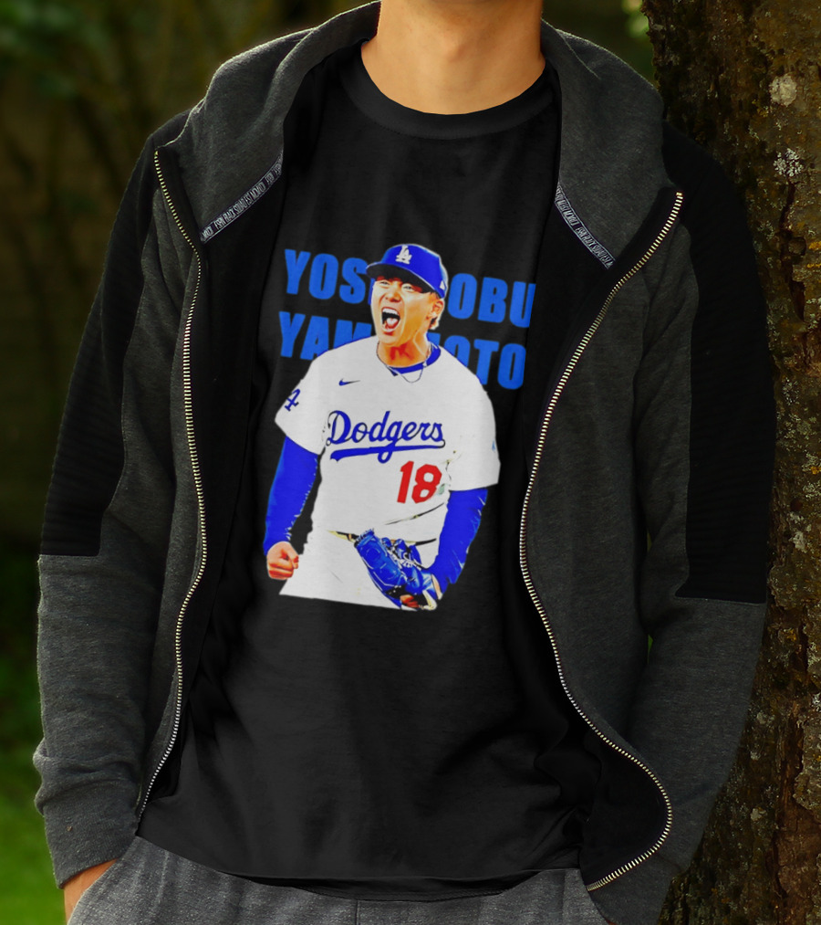 Yoshinobu Yamamoto Los Angeles Dodgers 18 Scream T-Shirt