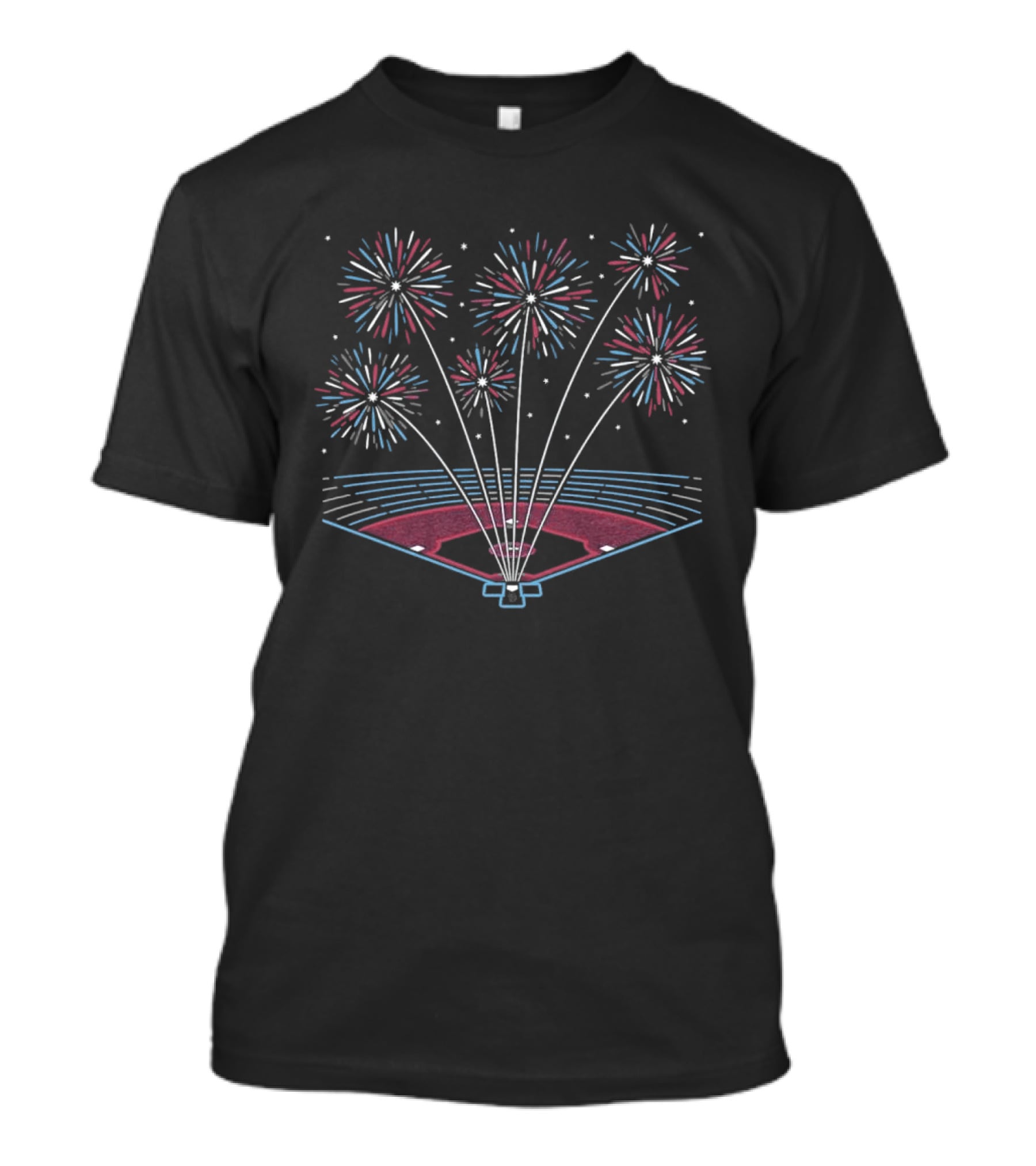 Bombs Bursting In Air Baseball Fireworks Stadium Celebration T-Shirt