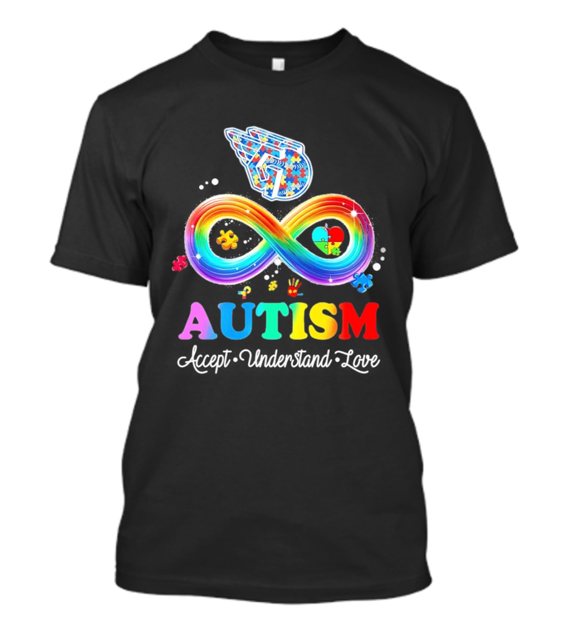 Cleveland Guardians Autism Awareness Puzzle Infinity Symbol Accept Understand Love T-Shirt