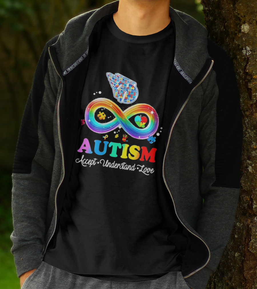 Cleveland Guardians Autism Awareness Puzzle Infinity Symbol Accept Understand Love T-Shirt