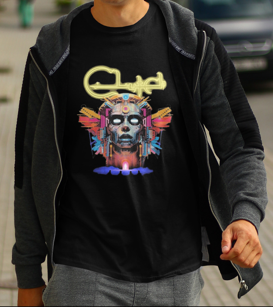 Clutch Suffer No Evil Tour 2026 Dates Robot Face Mask Neon Wings T-Shirt