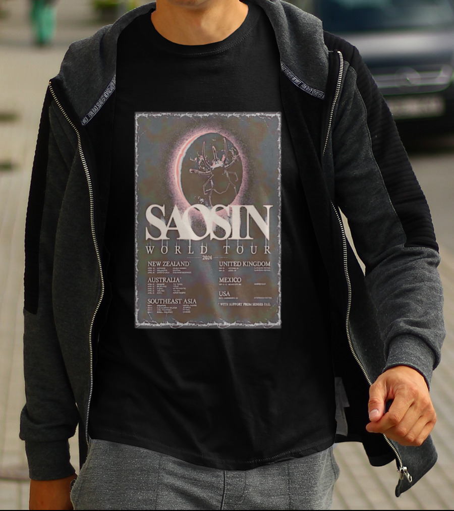 Saosin World Tour 2026 New Zealand Australia Southeast Asia UK Mexico USA Dates T-Shirt