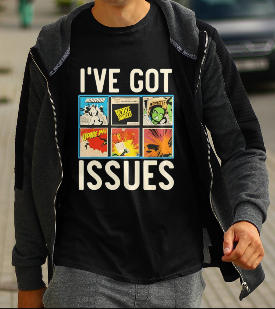 I've Got Issues Morphin Voice Combo Comic Panels T-Shirt
