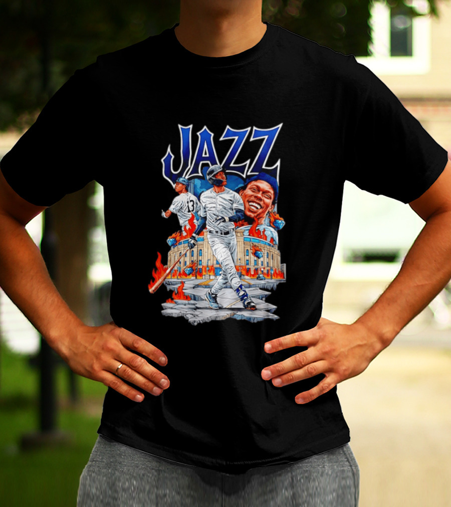 Jazz Chisholm Jr 13 Yankees Stadium Flames Baseball Triumph T-Shirt