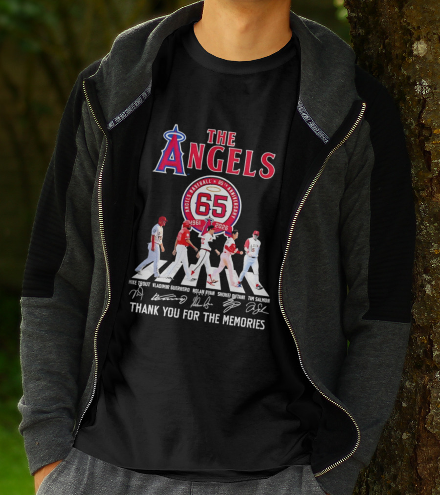 The Angels Baseball 65th Anniversary 1961 2026 Legends Thank You For The Memories T-Shirt