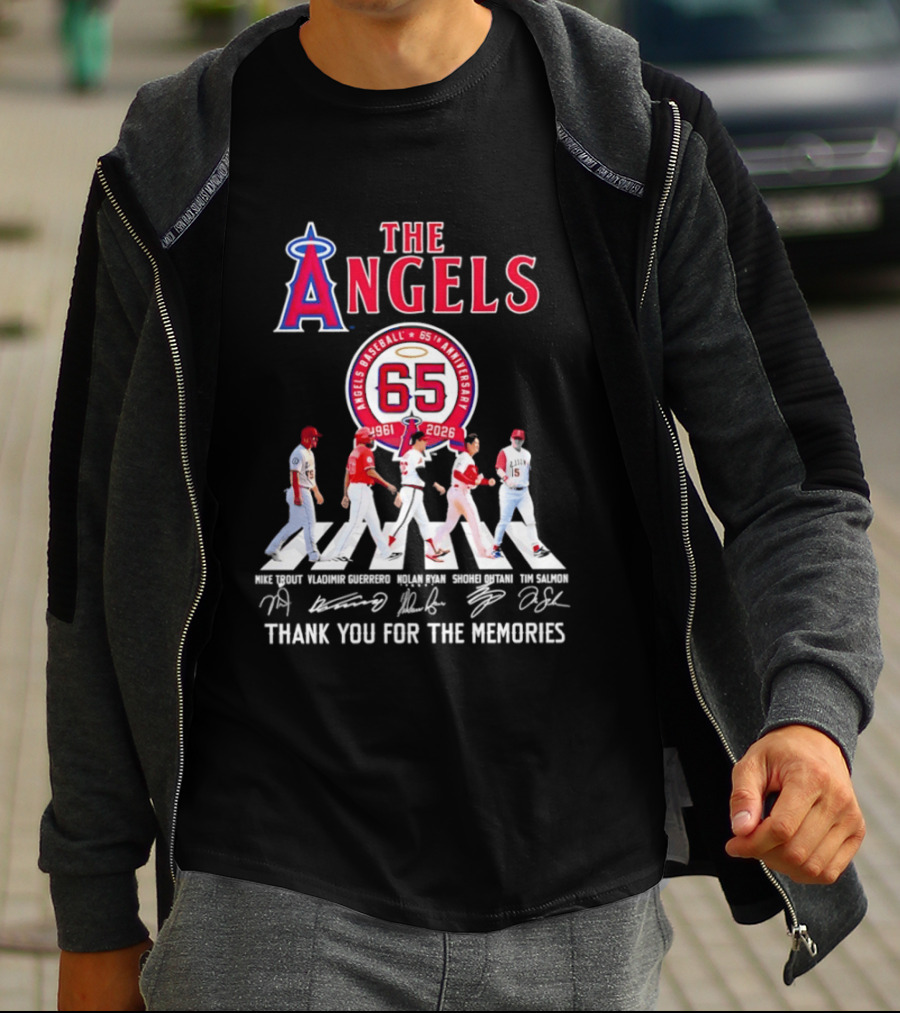 The Angels Baseball 65th Anniversary 1961 2026 Legends Thank You For The Memories T-Shirt